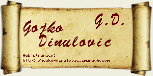 Gojko Dinulović vizit kartica